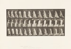Girare per salire le scale, con brocca e calice in mano da Eadweard Muybridge