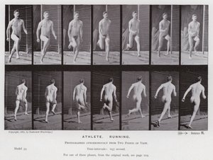 La figura umana in movimento: Atleta, correndo da Eadweard Muybridge