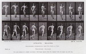 La figura umana in movimento: Atleta, camminando