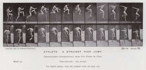 Figura umana in movimento: Atleta, salto in alto da Eadweard Muybridge