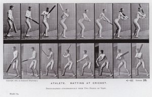 La figura umana in movimento: Atleta, battuta nel cricket