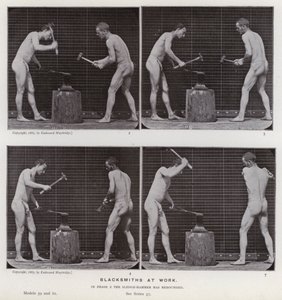 La figura umana in movimento: Fabbri al lavoro da Eadweard Muybridge