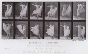 La figura umana in movimento: Ragazza danzante, una pirouette da Eadweard Muybridge