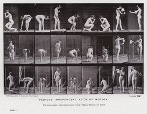 La figura umana in movimento: Vari atti indipendenti di movimento da Eadweard Muybridge
