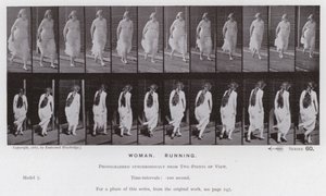Figura umana in movimento: Donna che corre da Eadweard Muybridge