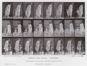 La Figura Umana in Movimento: Donna e bambino, correndo da Eadweard Muybridge