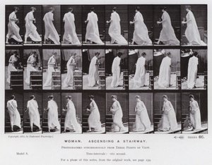 La figura umana in movimento: Donna, salendo una scala da Eadweard Muybridge