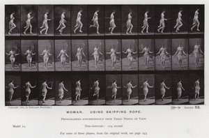La figura umana in movimento: Donna, usando la corda per saltare da Eadweard Muybridge