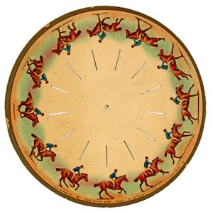 Disco zoopraxiscopio che mostra un cavallo al galoppo, 1893 da Eadweard Muybridge