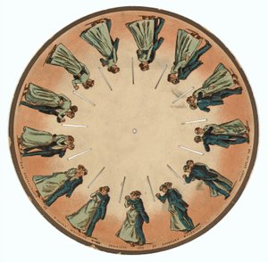 Disco zoopraxiscopio che mostra una coppia che balla il valzer, 1893