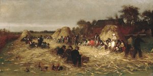Sgranatura del mais a Nantucket, ca. 1875 da Eastman Johnson
