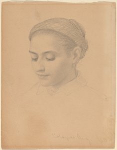 Testa di una giovane donna da Eastman Johnson