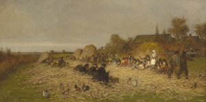 Festa della sgranatura, Isola di Nantucket, 1876 da Eastman Johnson