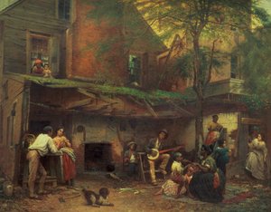 Vecchia casa del Kentucky, vita nel sud, 1859 da Eastman Johnson