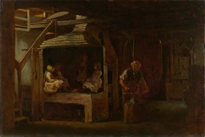 La bottega del fabbro da Eastman Johnson
