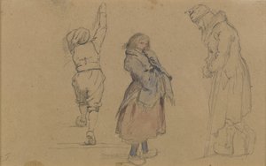Tre figure olandesi, c.1852 da Eastman Johnson