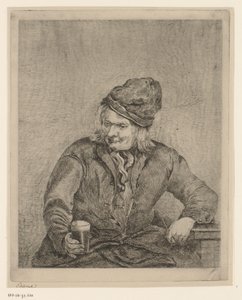 Vecchio con bicchiere e pipa in mano da Eberhard Cornelis Rahms
