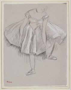 Ballerina che Aggiusta la Scarpetta da Edgar Degas