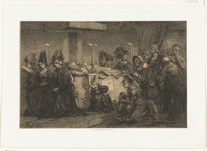 Maria di Borgogna sul suo letto funebre da Edgar Alfred Baes
