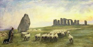 Ritorno a casa, Stonehenge, Wiltshire, 1891 da Edgar Barclay