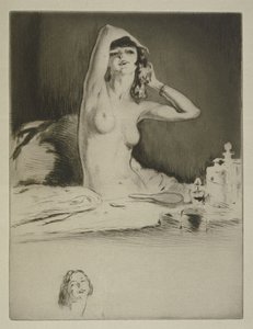 Una donna alla sua toilette, illustrazione per 