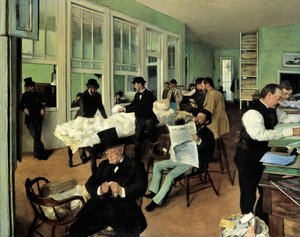 Un ufficio del cotone a New Orleans, 1873 da Edgar Degas