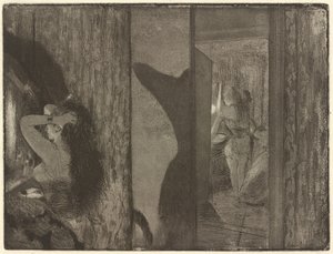 Attrici nei loro camerini da Edgar Degas
