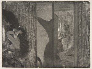 Attrici nei loro camerini da Edgar Degas