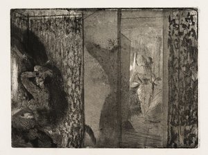 Attrici nei loro camerini da Edgar Degas