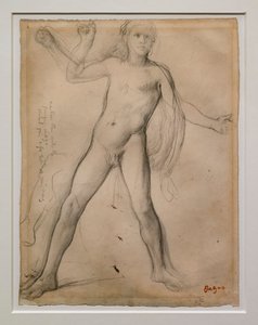 Alessandro e studio delle gambe. Intorno al 1859-1861. Inchiostro nero e grafite su carta da Edgar Degas