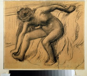 Dopo il bagno. Disegno di Edgar Degas (1834-1917)
