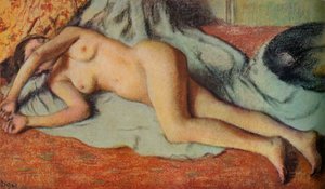 Bagnante distesa sul suolo, c1885 da Edgar Degas