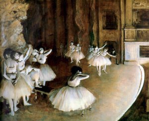 Prova di balletto sul palco, 1874 da Edgar Degas