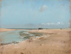 Spiaggia con bassa marea (foce del fiume) da Edgar Degas
