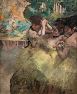 Dietro le quinte (conosciuto anche come "Ballerine gialle") da Edgar Degas