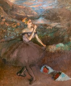 Ballerina con bouquet da Edgar Degas