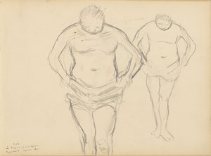 Copie dei Bagnanti di Cézanne da Edgar Degas