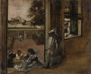 Cortile di una casa a New Orleans da Edgar Degas
