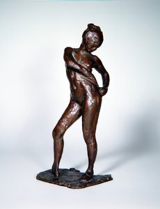 Ballerina che allaccia i lacci delle sue calze, c.1885-90, fuso 1919 (bronzo)