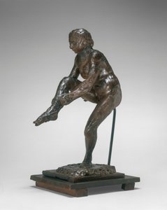 Ballerina che si mette la calza, 1890-1911 da Edgar Degas