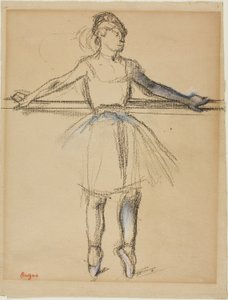Ballerina alla sbarra (sulle punte), c.1885