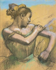 Ballerina, 1895-99 circa (pastello e carboncino su carta) da Edgar Degas