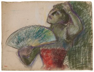 Ballerina con ventaglio da Edgar Degas