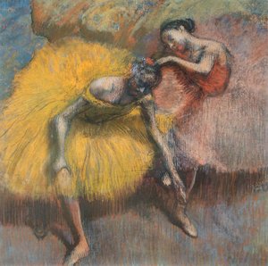 Due Ballerine Gialle e Rosa da Edgar Degas