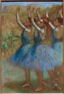 Tre ballerine in blu da Edgar Degas