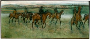 Cavalli da corsa in esercizio, c1880 da Edgar Degas