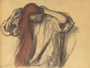 Donna che si acconcia i capelli da Edgar Degas