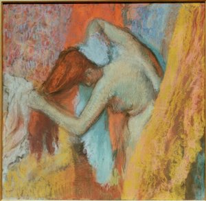 Donna alla toilette da Edgar Degas