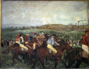 Corsa dei gentiluomini. Prima della partenza, 1862 da Edgar Degas