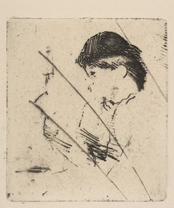 Testa e spalle di una giovane donna di profilo I, ca. 1879 da Edgar Degas